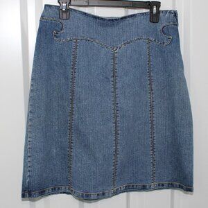 The Territory Ahead Womens Western Denim A-Line Skirt Vintage Retro Size 10